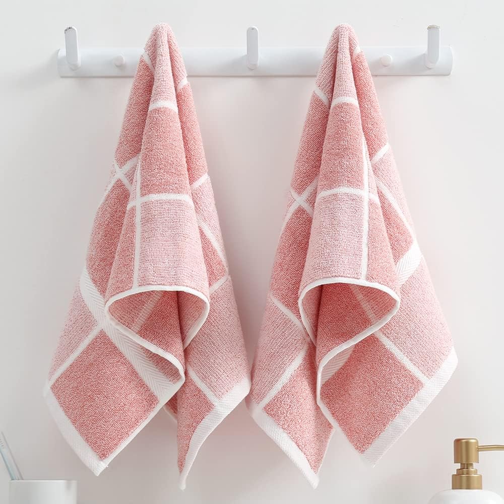 Sense Gnosis Pink Hand Towel Set 13x29 - 2 Pack