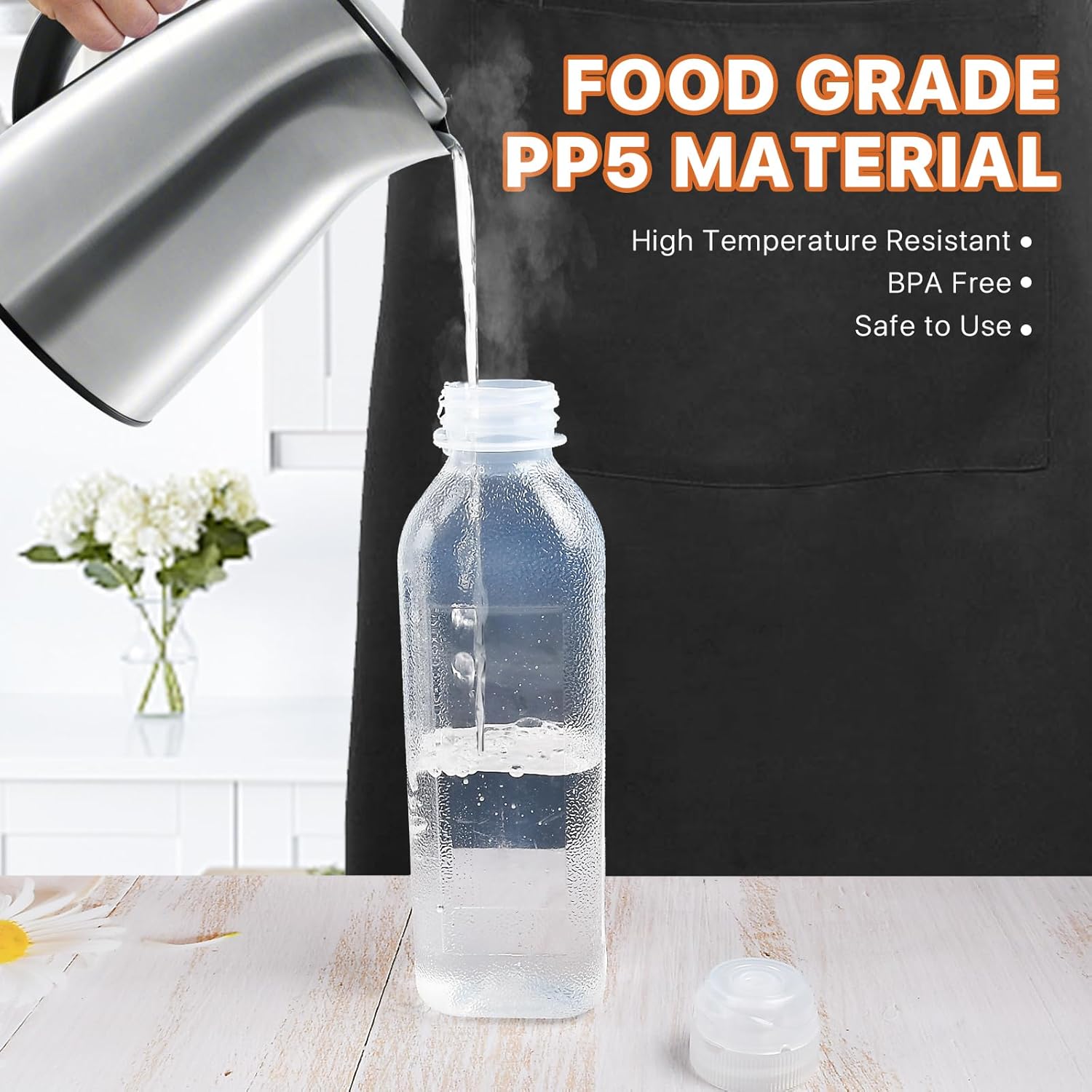 10-Piece Set of 16oz Condiment Squeeze Bottles