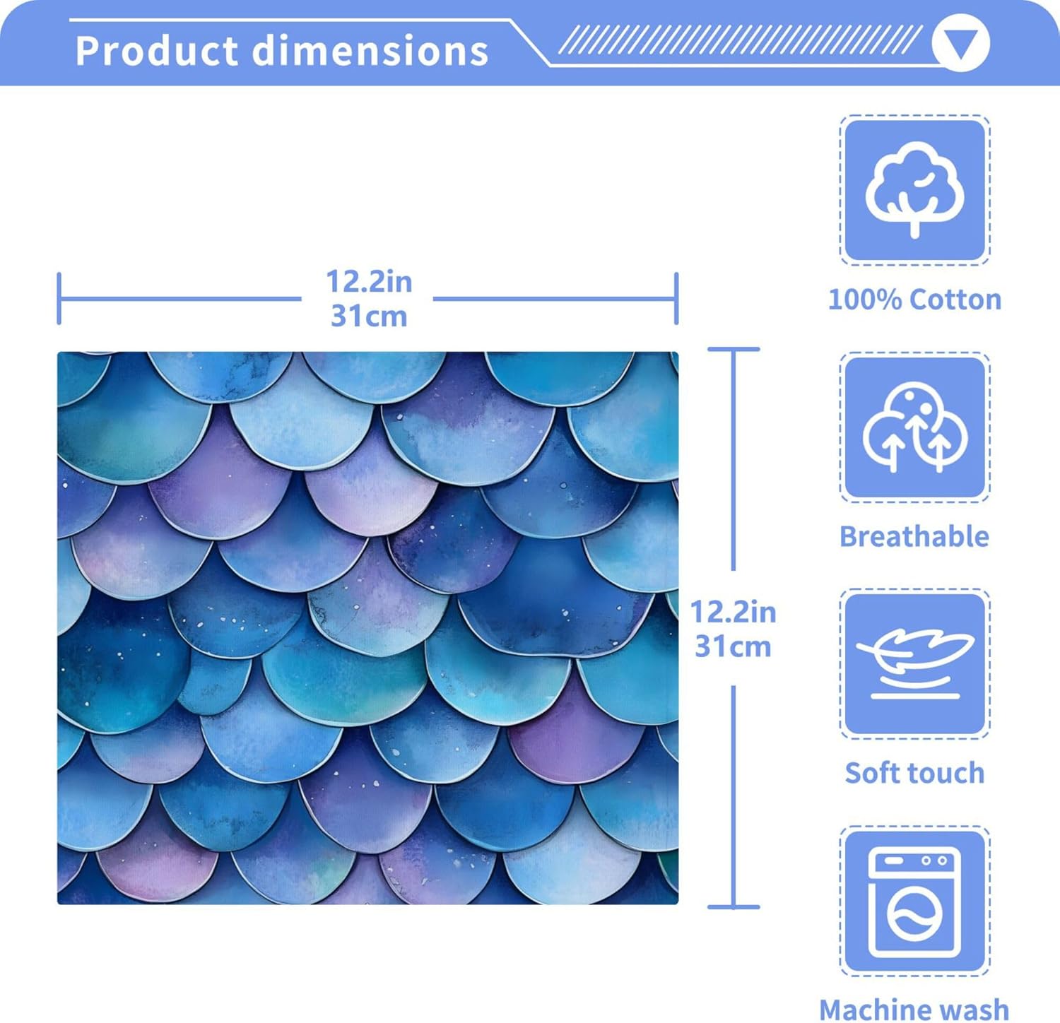 Xigua Washcloth Set - Fast Drying Face Body Towels 12x12 inch Set