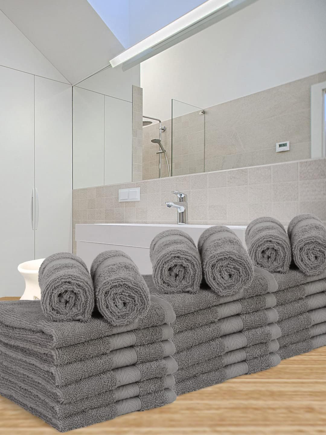 Casa Lino Premium 24-Pack Washcloth Set