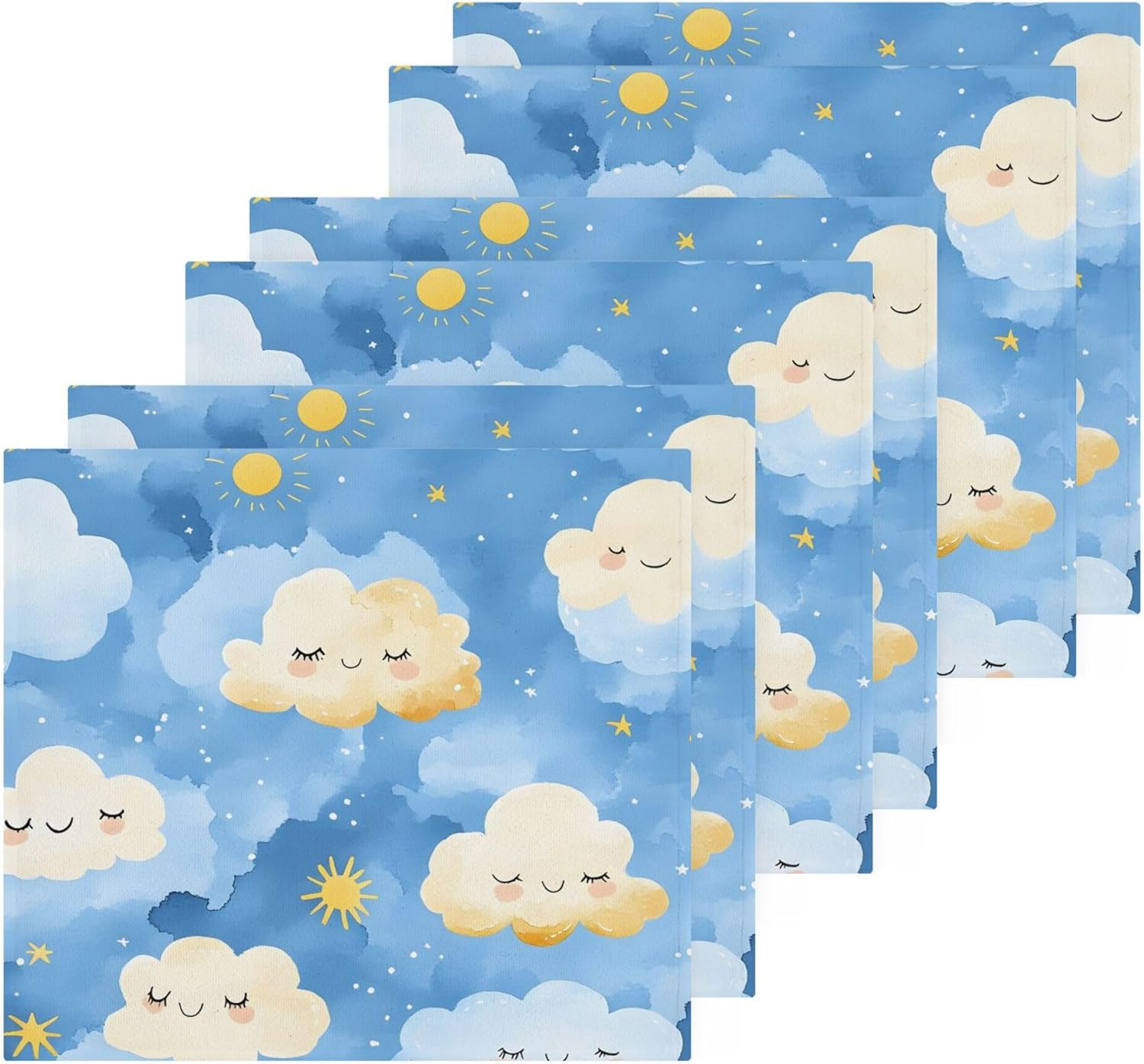 Cute Cloud Washcloth Set