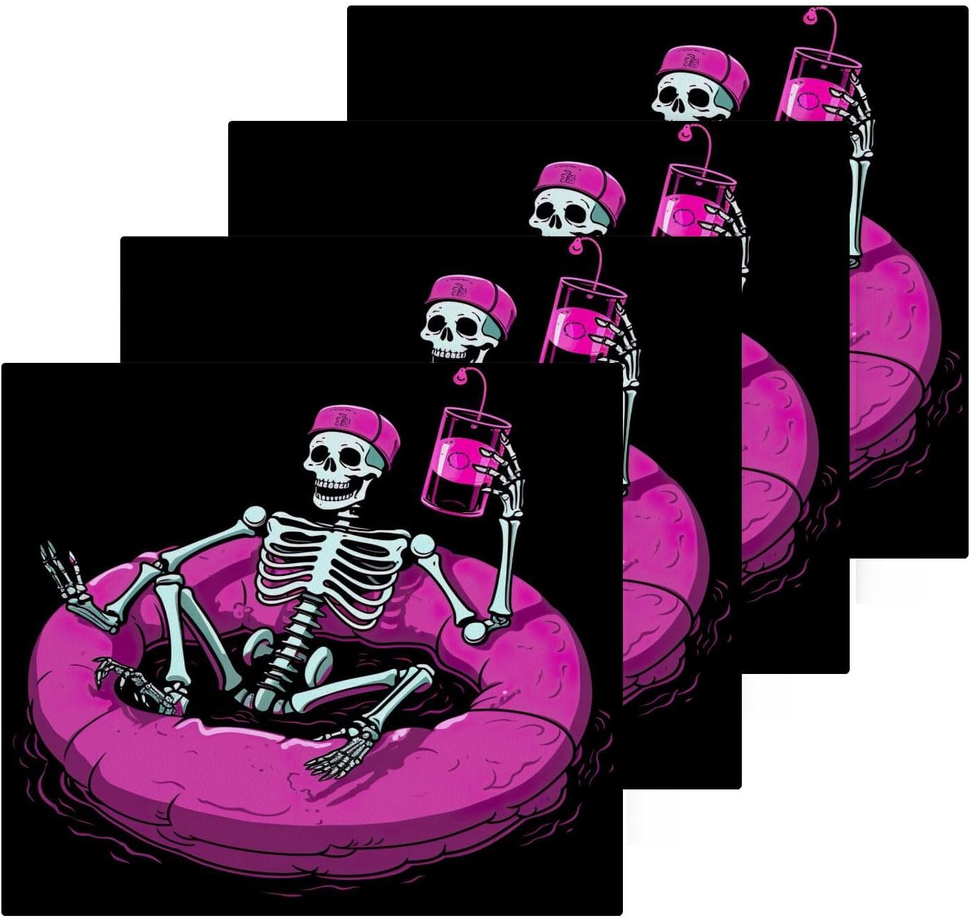 Skeleton Washcloths - Soft Absorbent Reusable Face Towels
