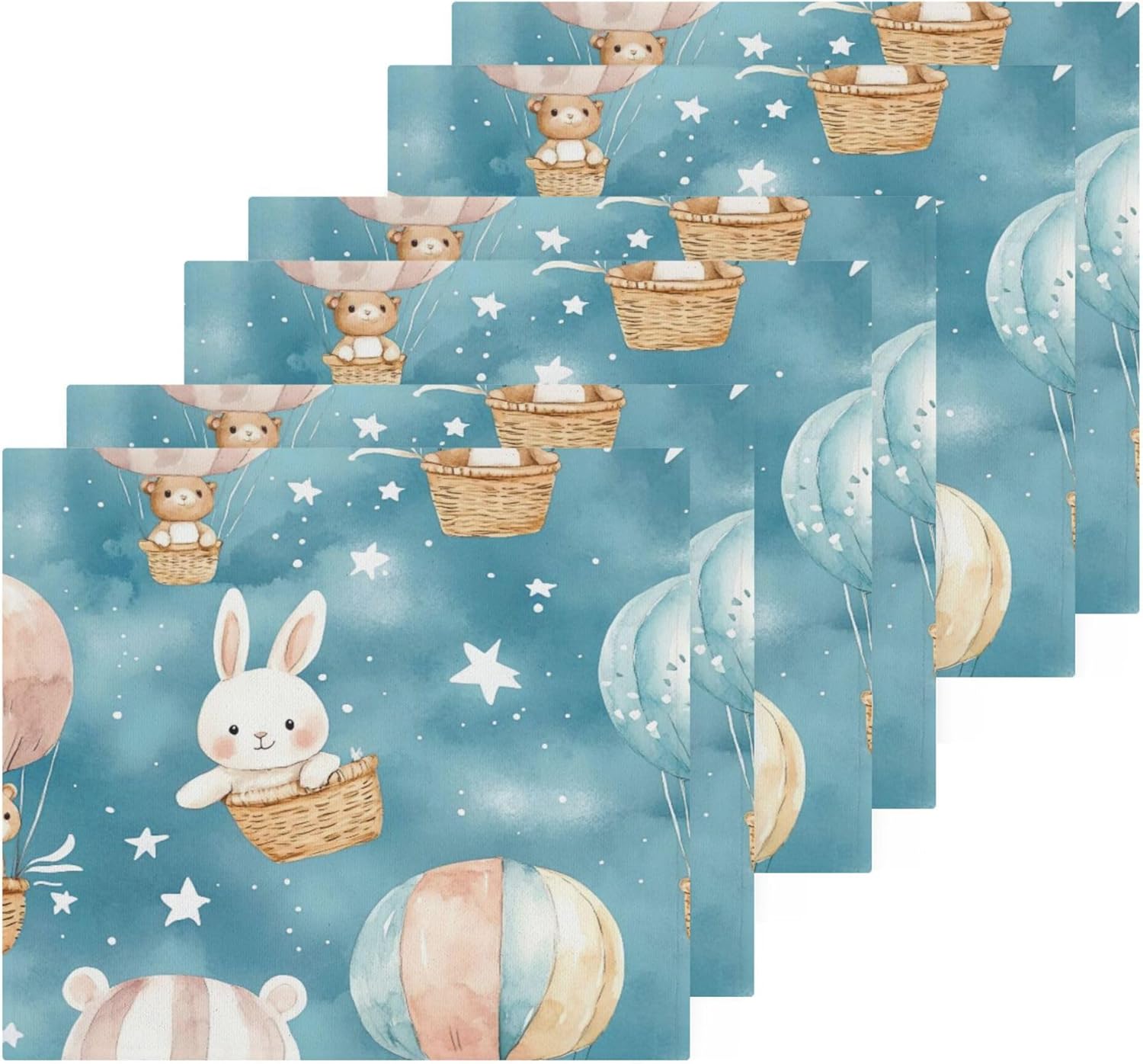 Quick-Drying 12x12 Absorbent Washcloth with Bear Ideal for Home Travel
