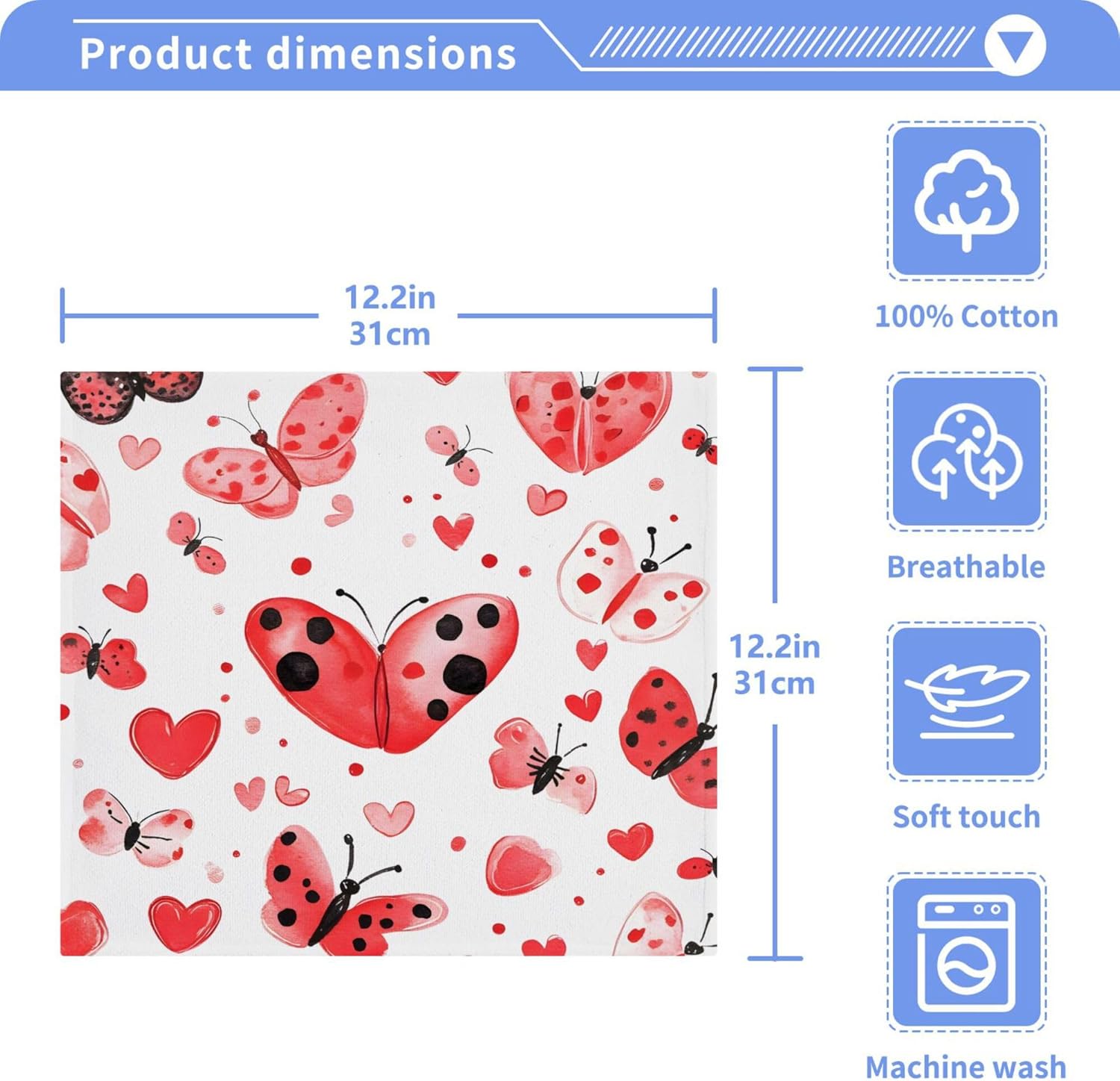 Valentines Day Love Washcloth Set