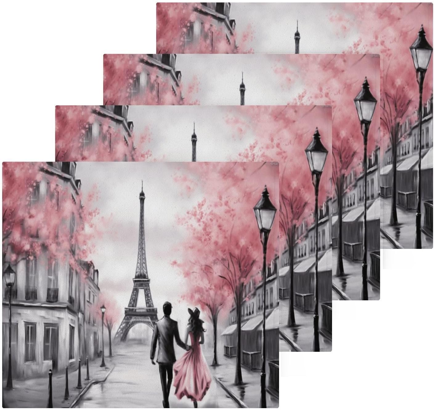 Eiffel Tower Face Towels Set