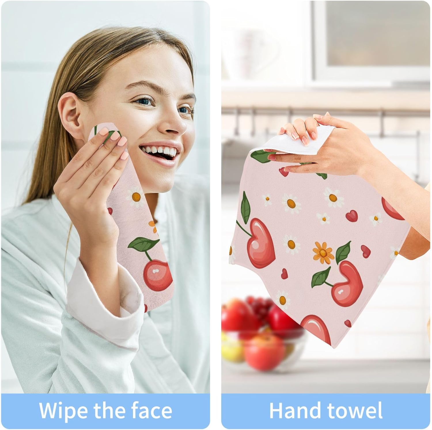 Xigua Cute Flower Washcloth Set - 2-12 X 12 Inch