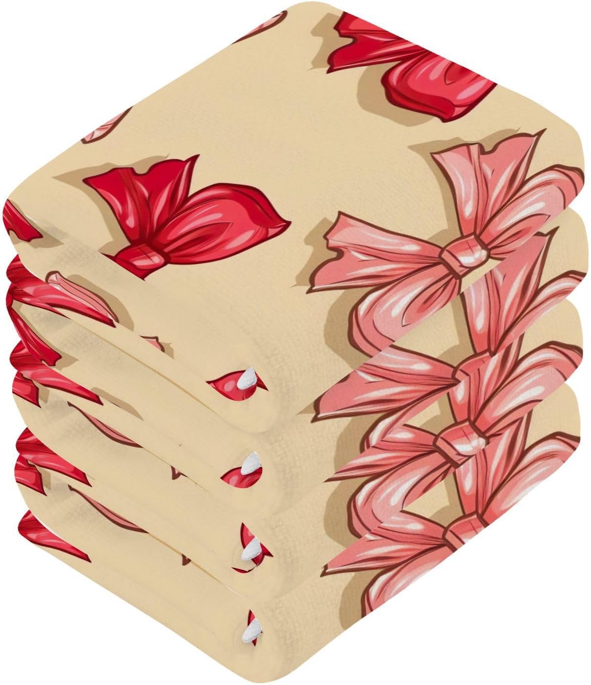 Perfect-Sized Red Pink Washcloth Set for Babies Kids