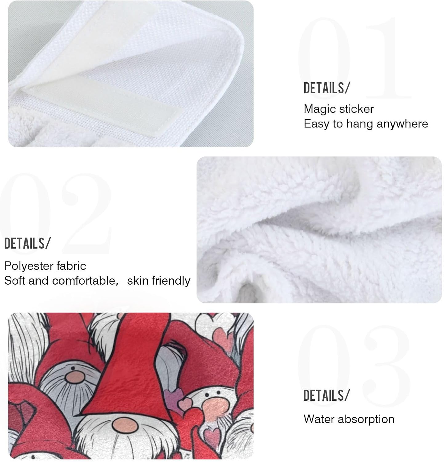 intl valentines day kids cute hand towel DYSPO Hand Towel