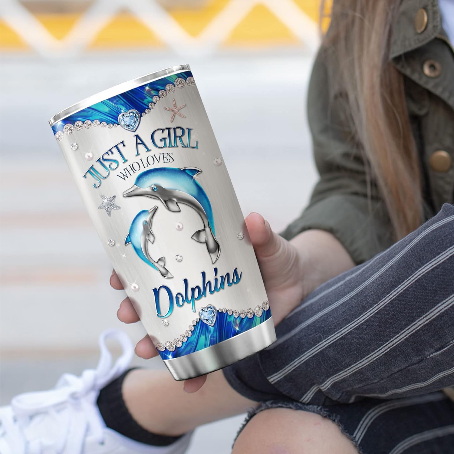 ZOXIX Personalized Dolphin Tumbler 20oz