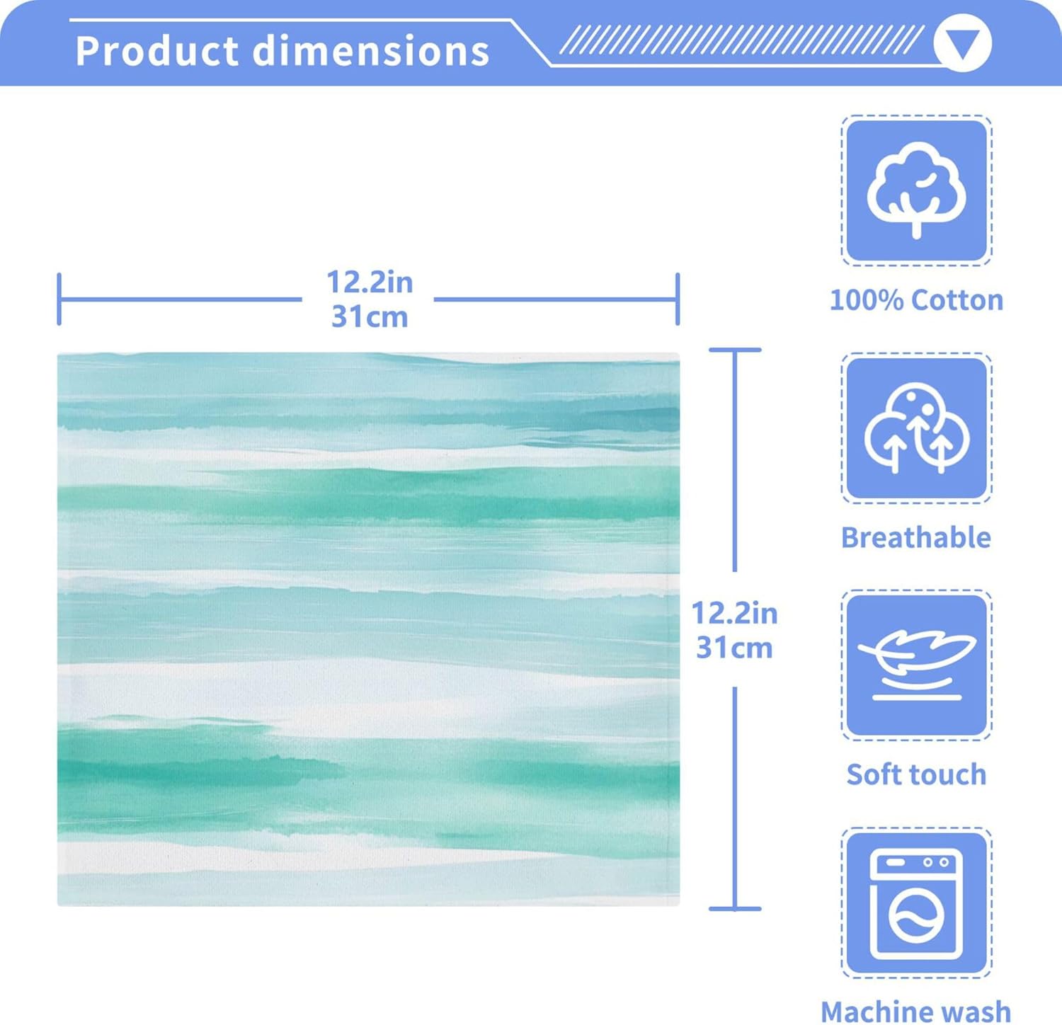 Mandarin Xigua Green Watercolor Washcloth Set