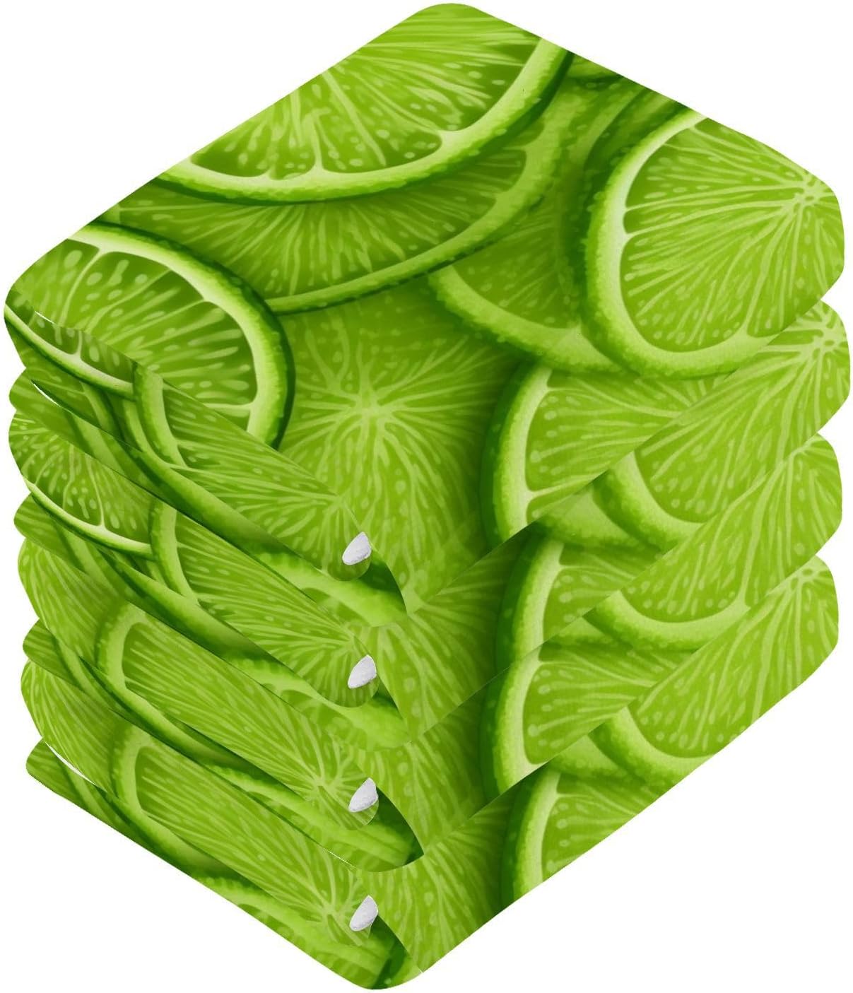 Gentle Gifting Set of 4 Soft 12x12 Lime Cotton Washcloths