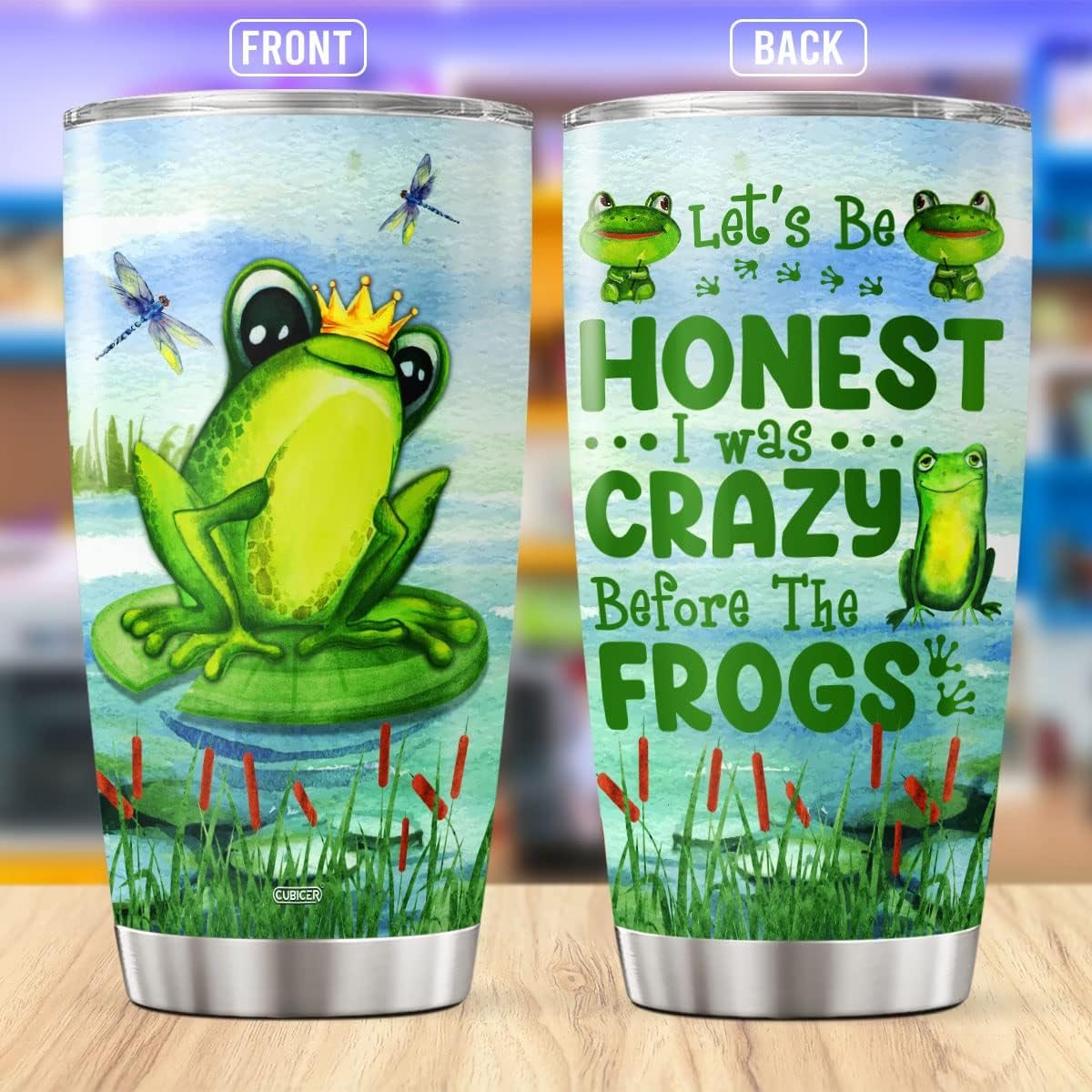 Frog Water Bottle for Girls