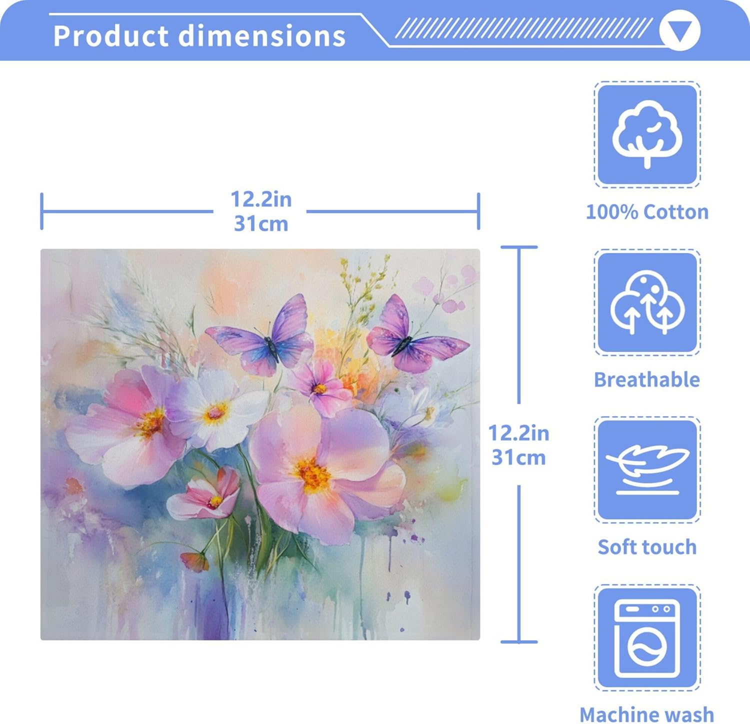 Multifunctional Floral Washcloths Set