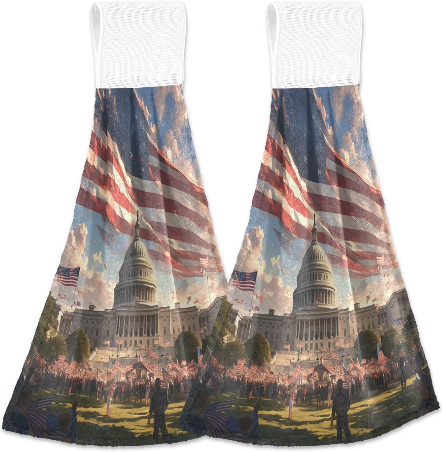 Independence Day Hook Loop Towels