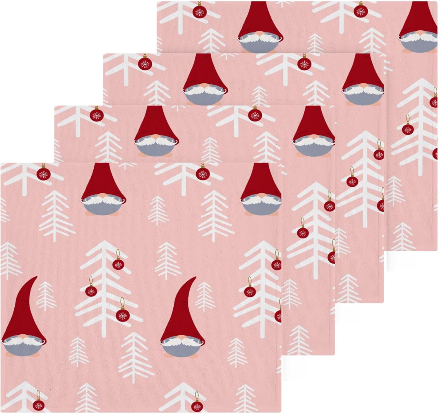Xigua Christmas Gnomes Washcloths - Cheerful Durable