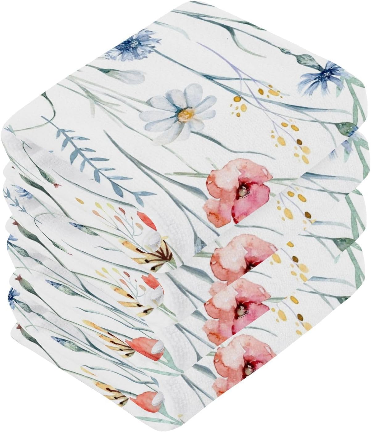 Takiito Premium Soft Cotton Washcloth Set 12x12 in 4-Pack