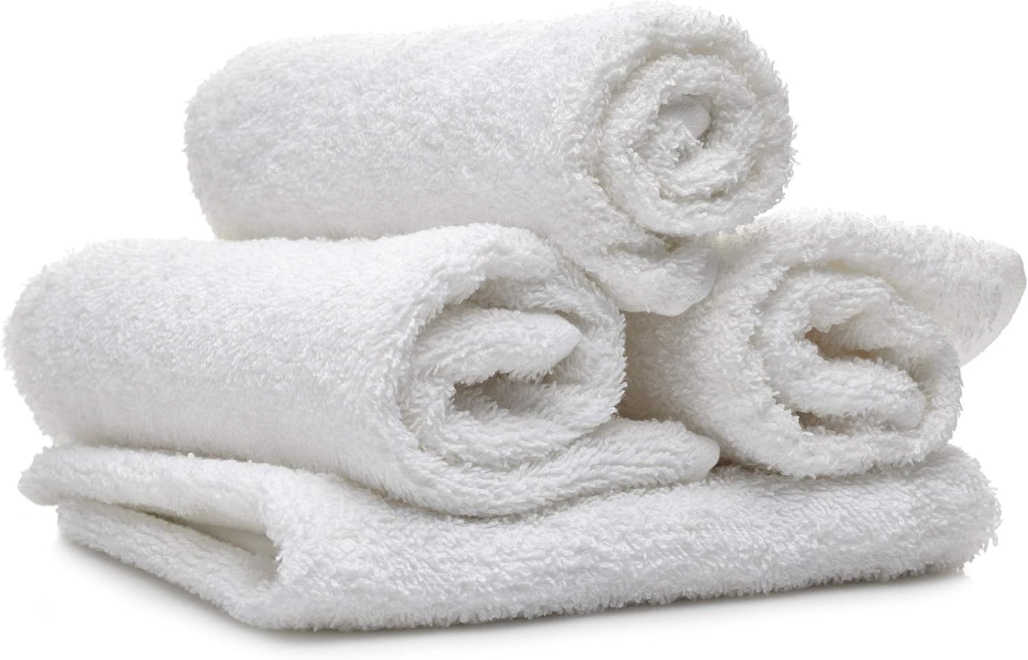 Durable 12-Pack 100 Cotton Washcloths for Home and Family Use