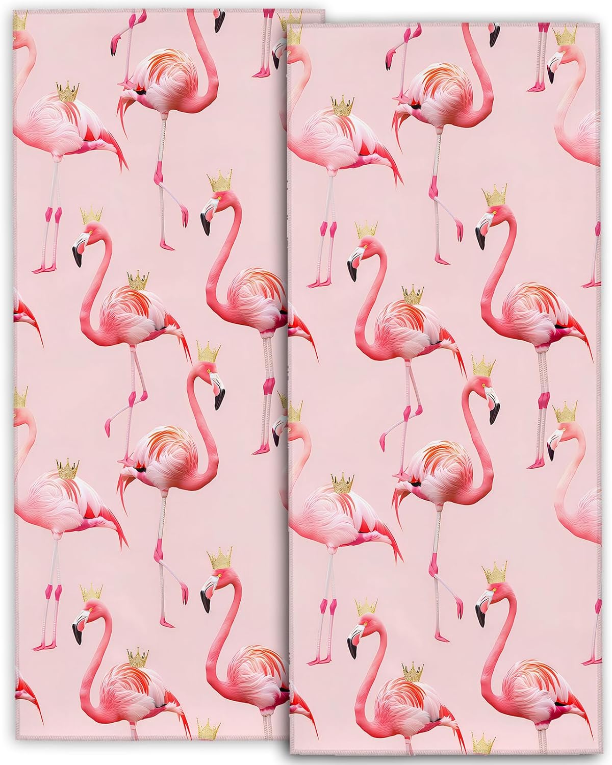 AmePay Cute Pink Flamingo Hand Towel Set
