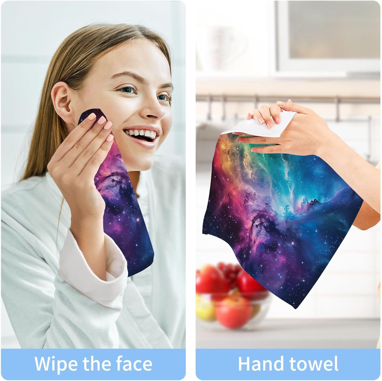 xigua Galaxy Washcloths Set of 2 - 12 x 12 Inch