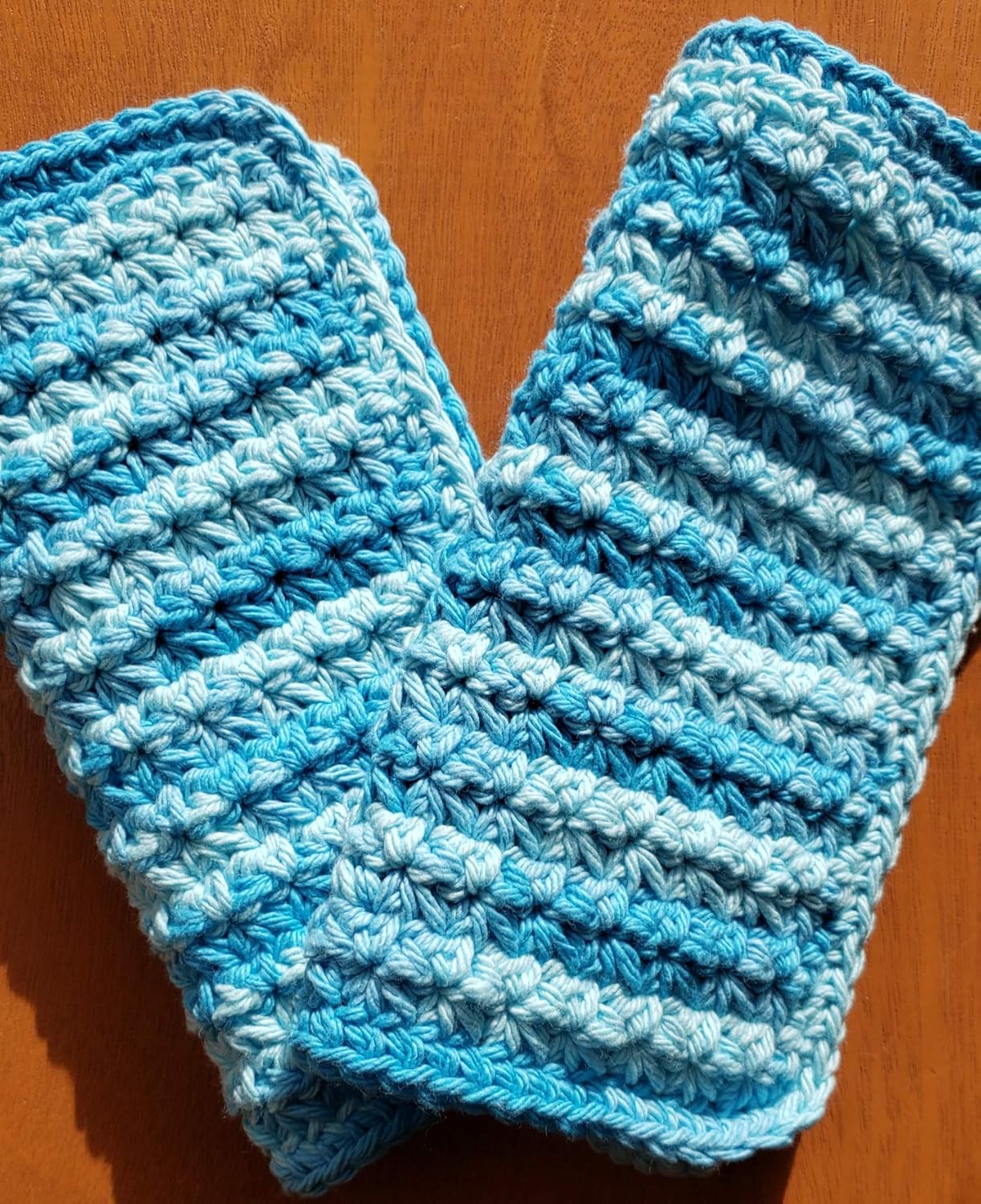 Handmade crochet washcloths dishcloths thick 100 cotton pool set