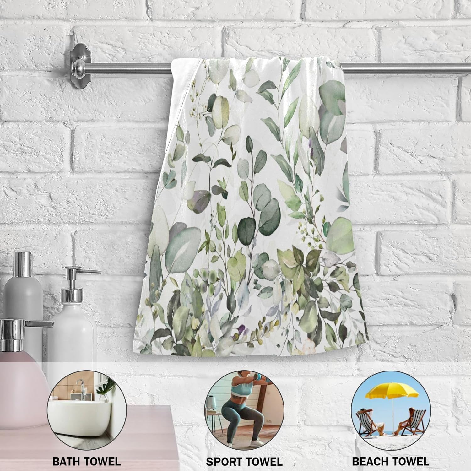 Sumneesha Sage Green Bathroom Towels