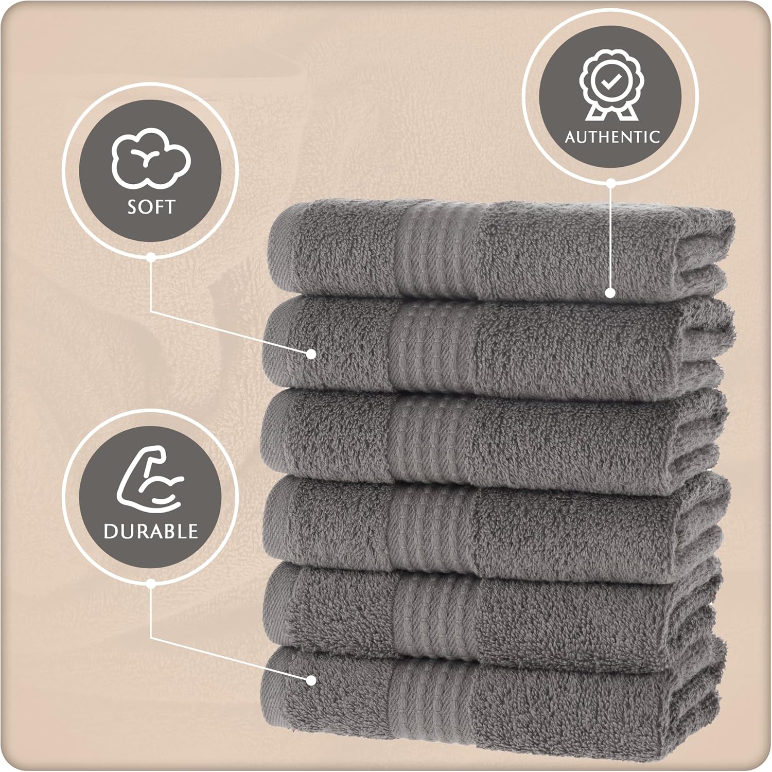 MAURA Washcloth Set Luxury 10x10