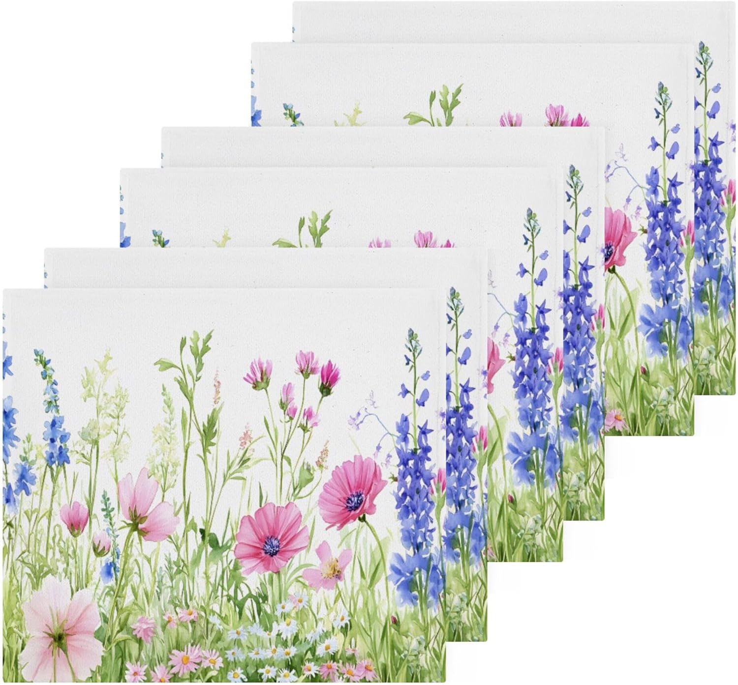 xigua Colorful Wildflowers Washcloth Set