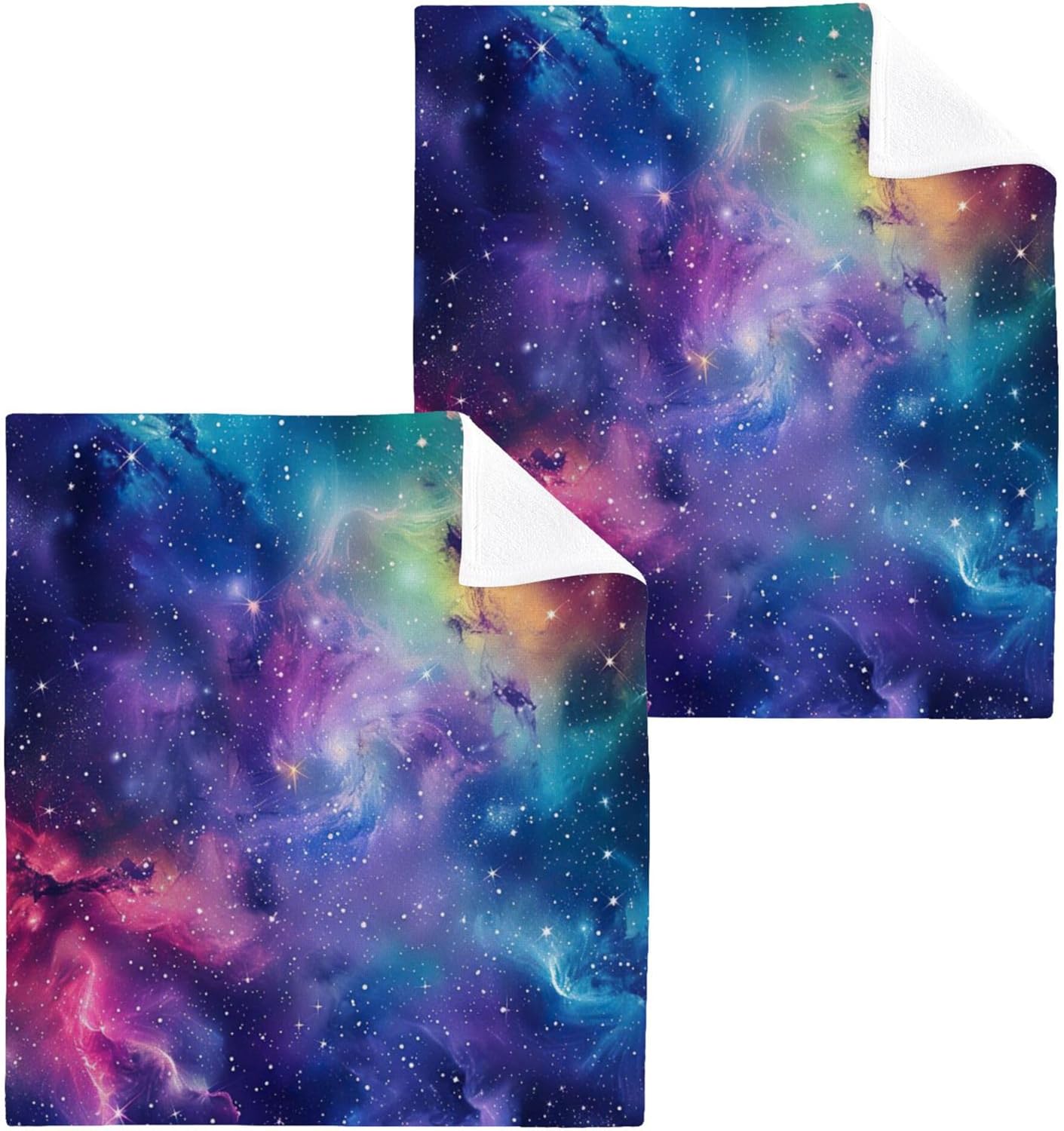 Xigua Galaxy Washcloth Set GLOW-FULL Performance Eco-Friendly and Machine Washable