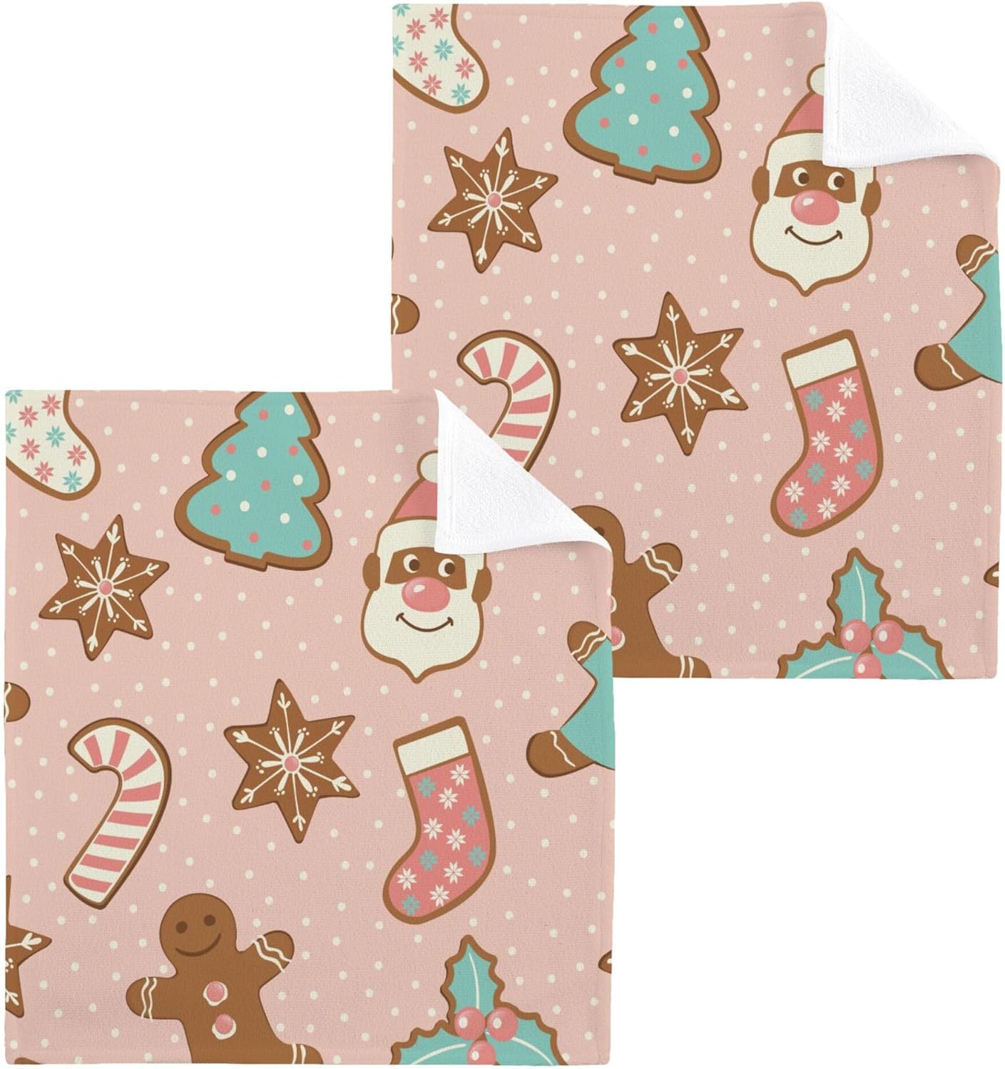 Xigua Christmas Face Towels Set Fast Drying Non-Toxic Multi-Purpose
