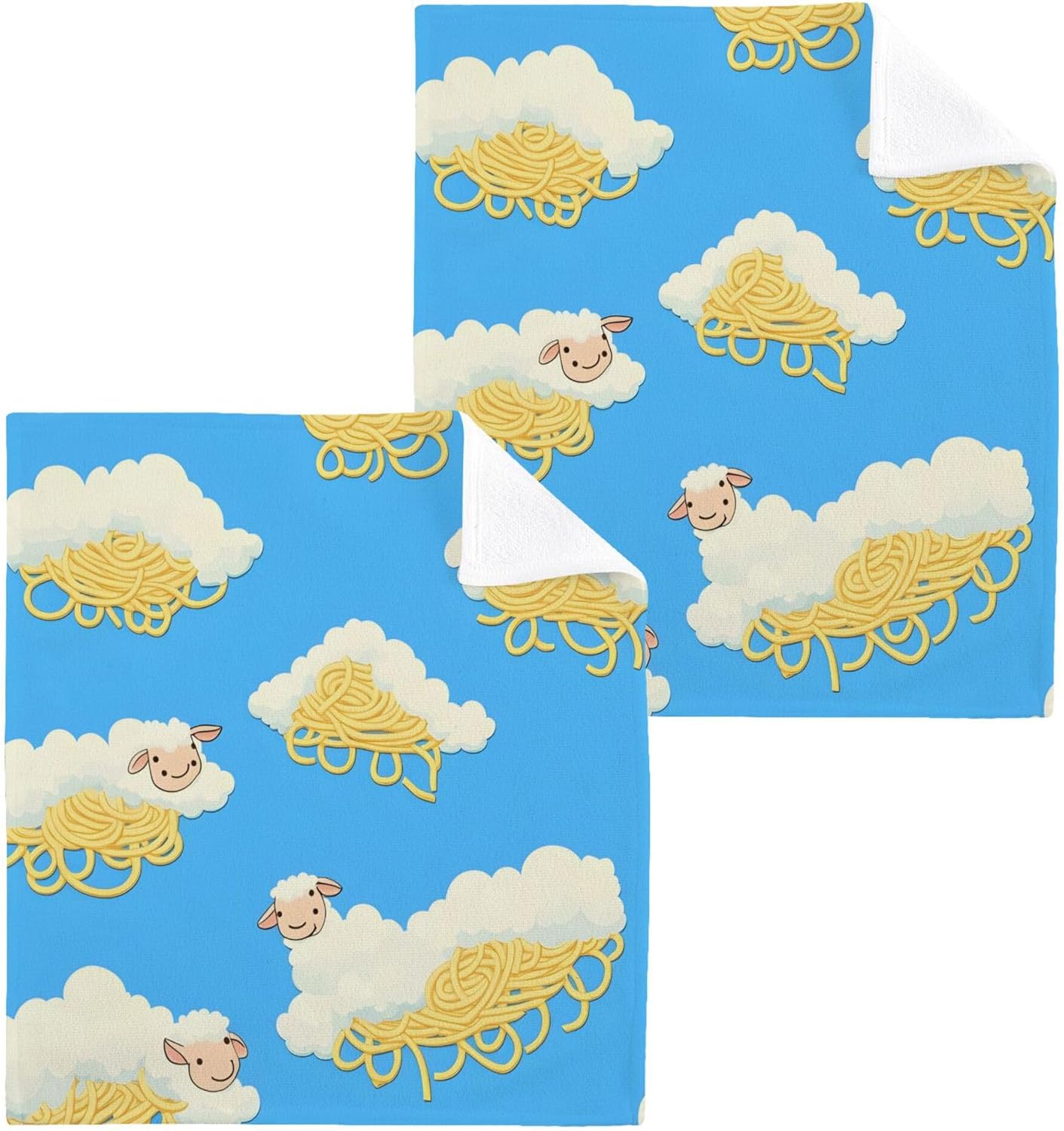Cartoon Sheep Washcloth Set - Fast Drying Durable