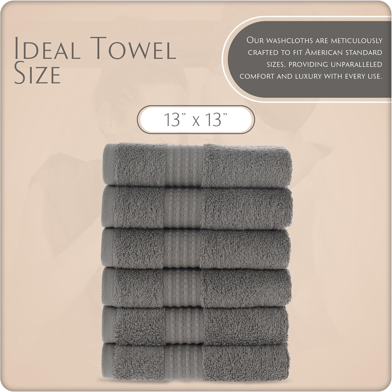 MAURA Washcloth Set Luxury 10x10