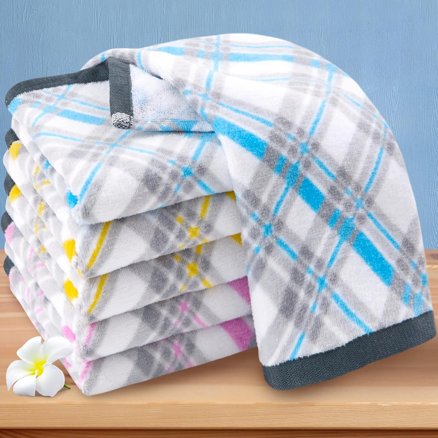 Flirty Plaid Hand Towels 6PC 15x25