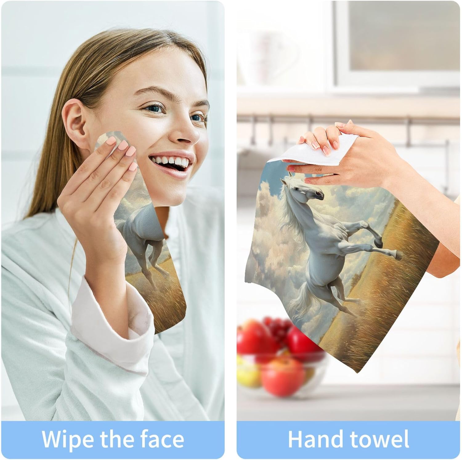 Xigua Horse Galloping Washcloth Set
