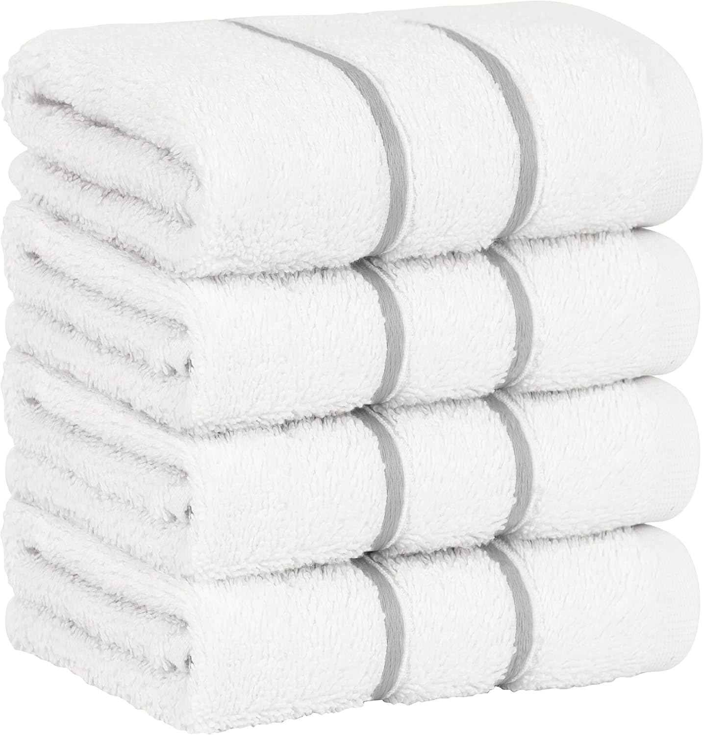 Dorlion 4 Pack Light Gray Washcloths