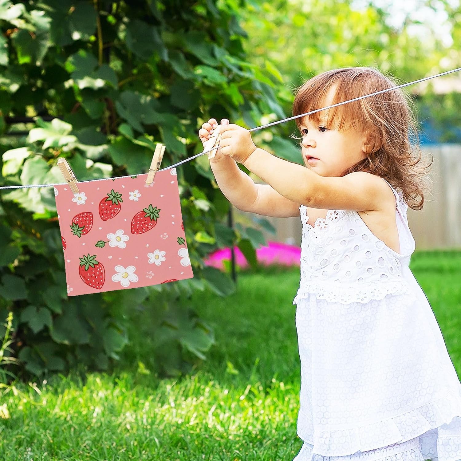 YETTASBIN Strawberry Washcloths 2 Pack 1