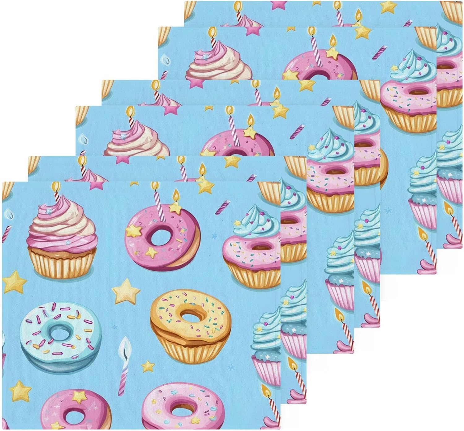 Xigua Cupcakes Washcloths Set of 2 - 12x12 Inch