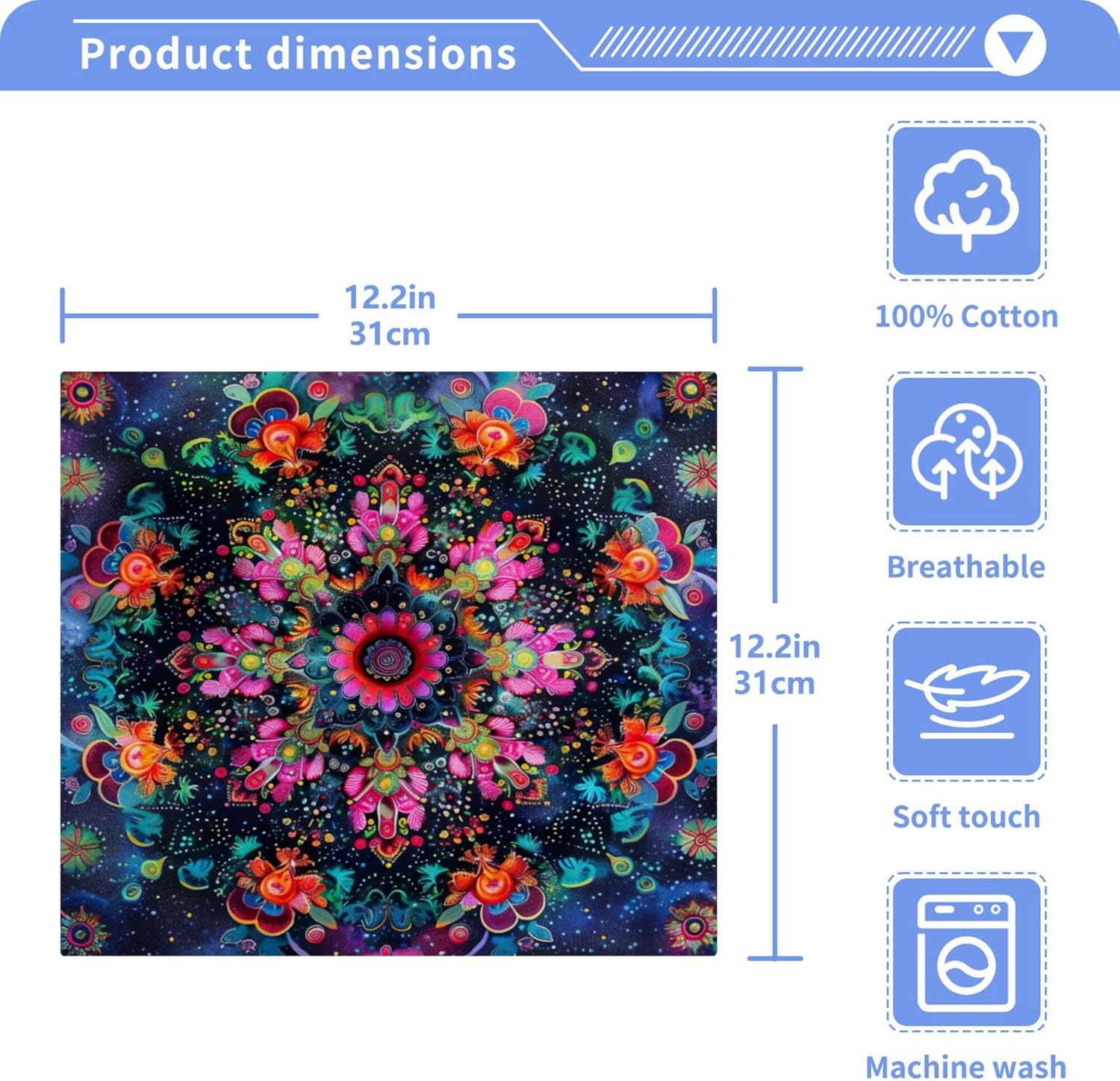 Xigua Mandala Washcloths Set