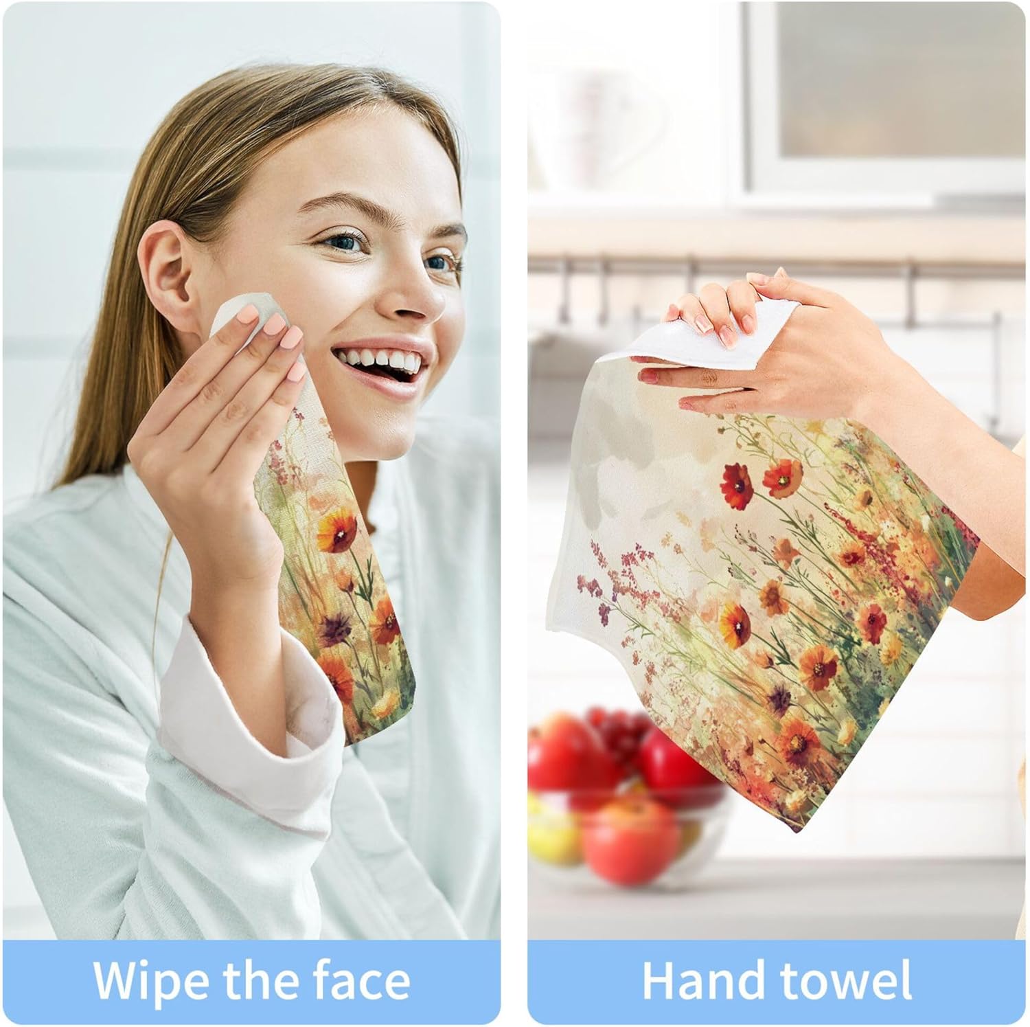 Xigua Washcloth Set with Fast Drying Multi-functional Towels