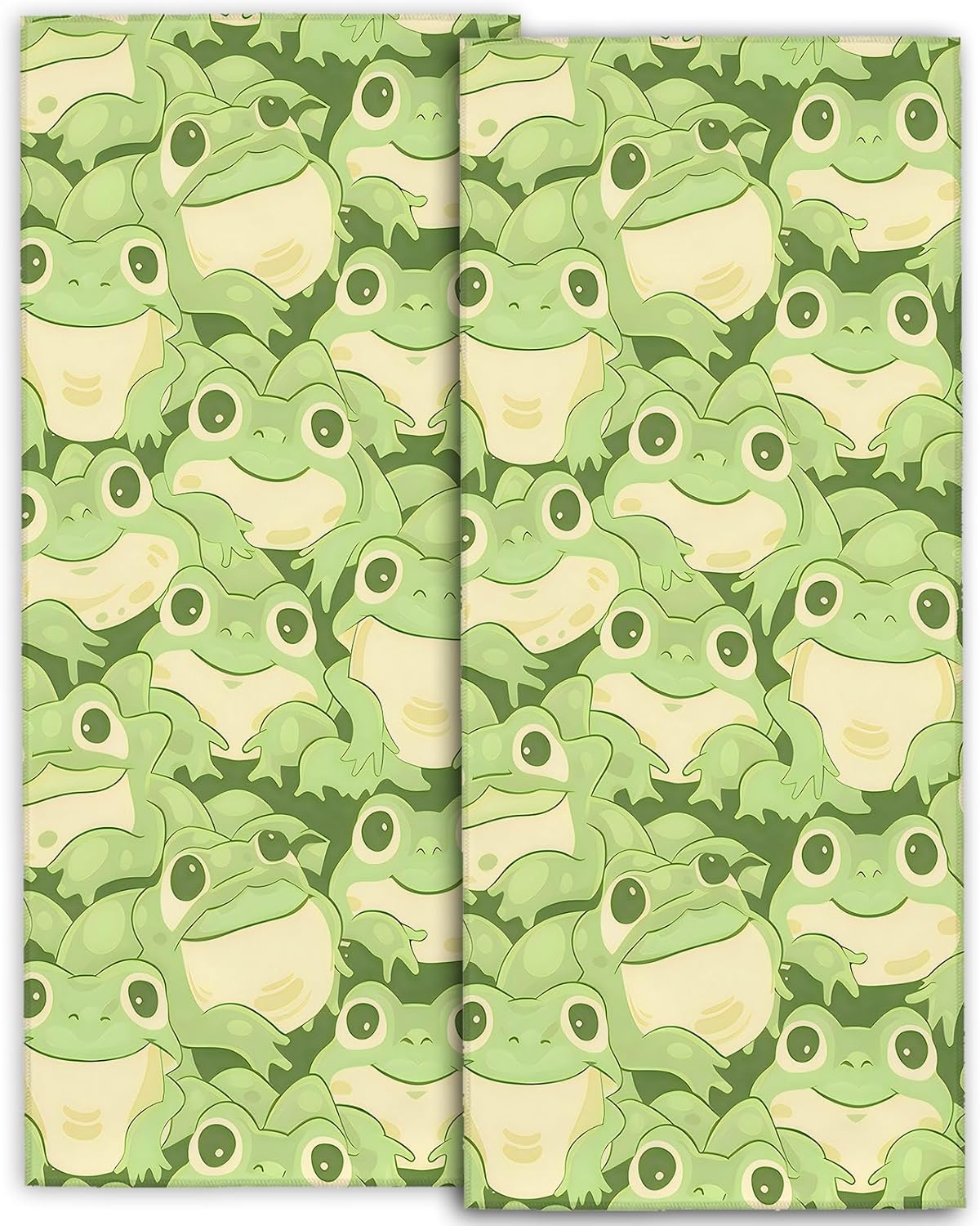AmePay Cute Frog Hand Towels Set of 2 145 x 28