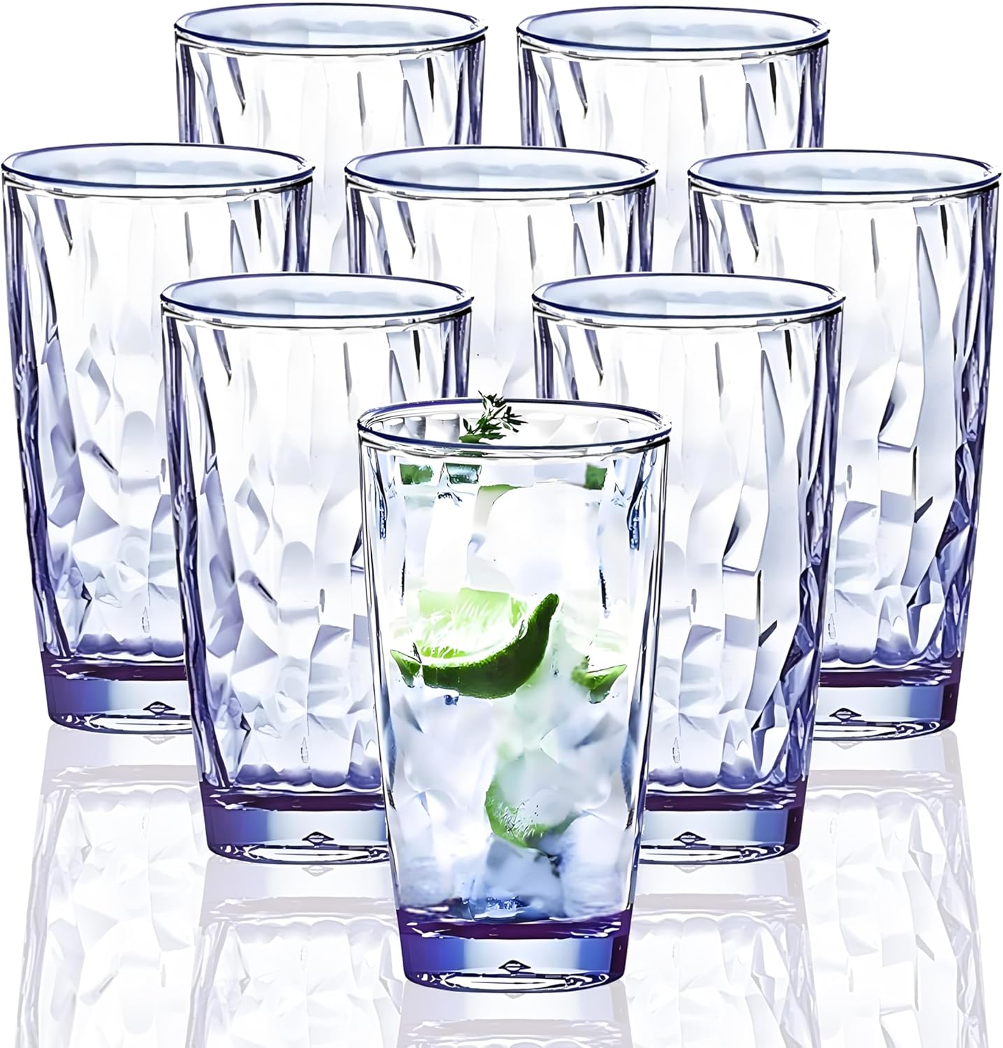 BPA-Free Shatterproof 15Oz Plastic Drinking Glasses