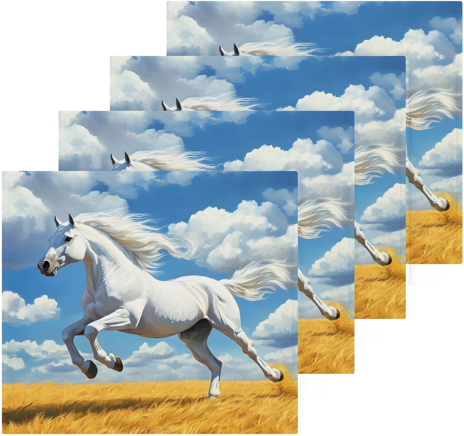 Xigua Horse Galloping Washcloths Set
