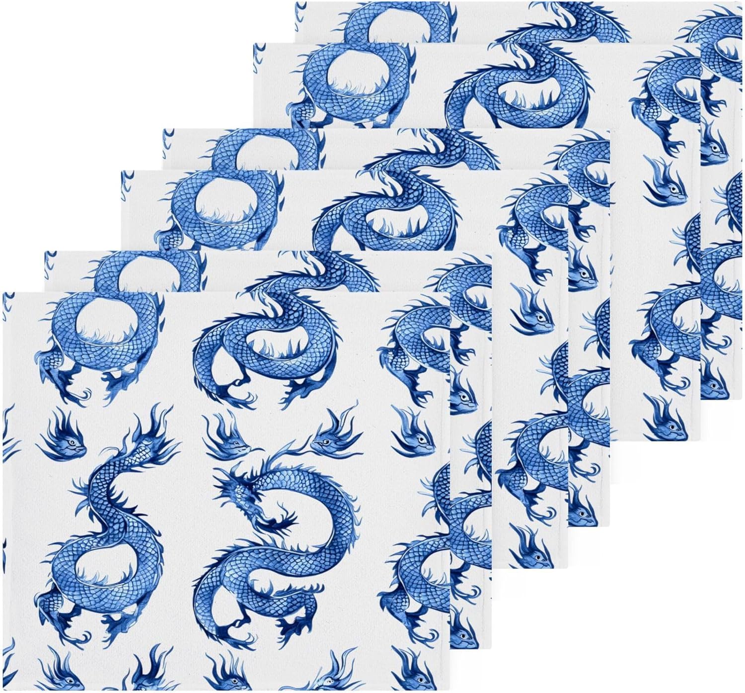 Xigua Blue Dragons Ultra Soft Washcloth Set