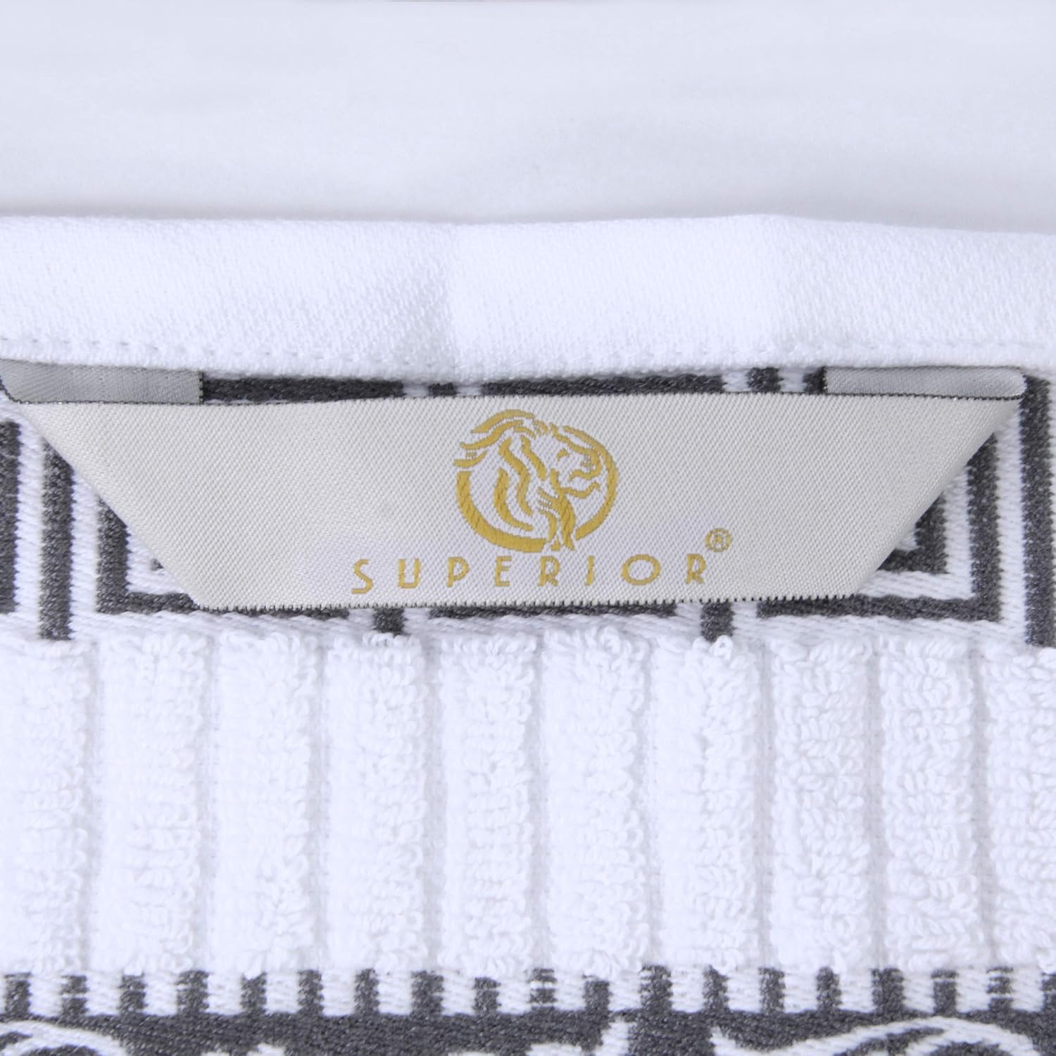 Superior 6-Piece Cotton Towel Set Greek Collection Durable and Soft