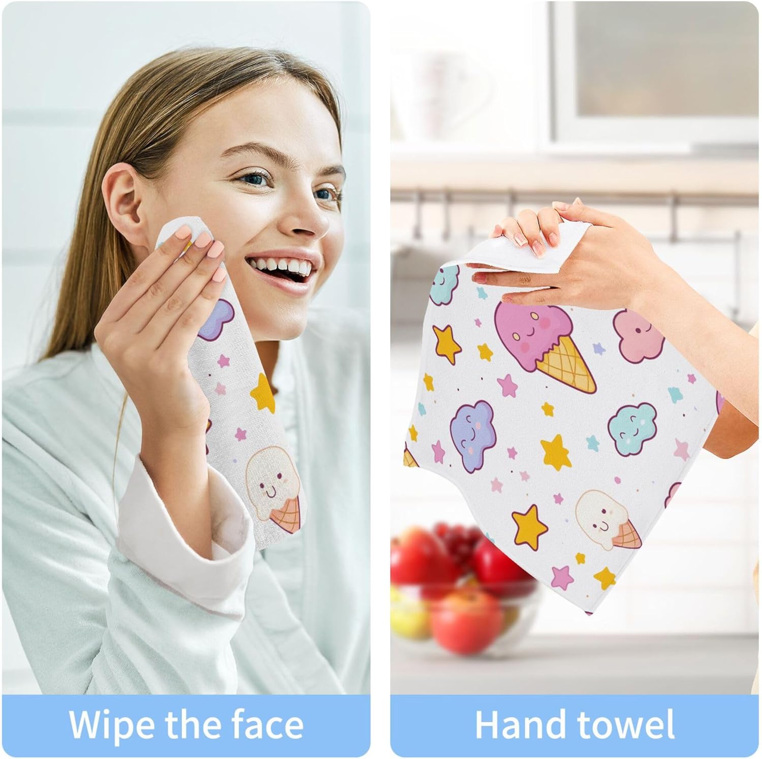 New Xigua Ice Cream Washcloth Set 2-12Pack