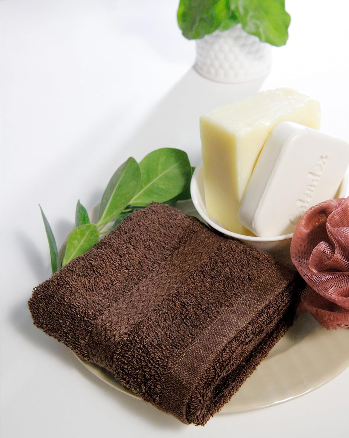 Premium 13x13 Cotton Washcloths Soft Absorbent Fingertip Towels for Bath Beyond