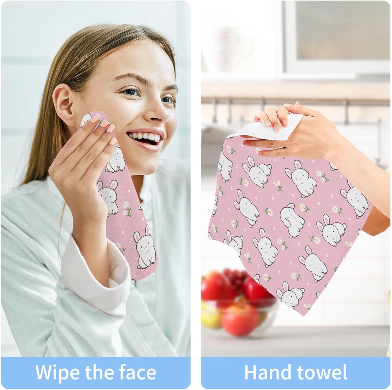 Xigua Cute Rabbit Washcloth Set
