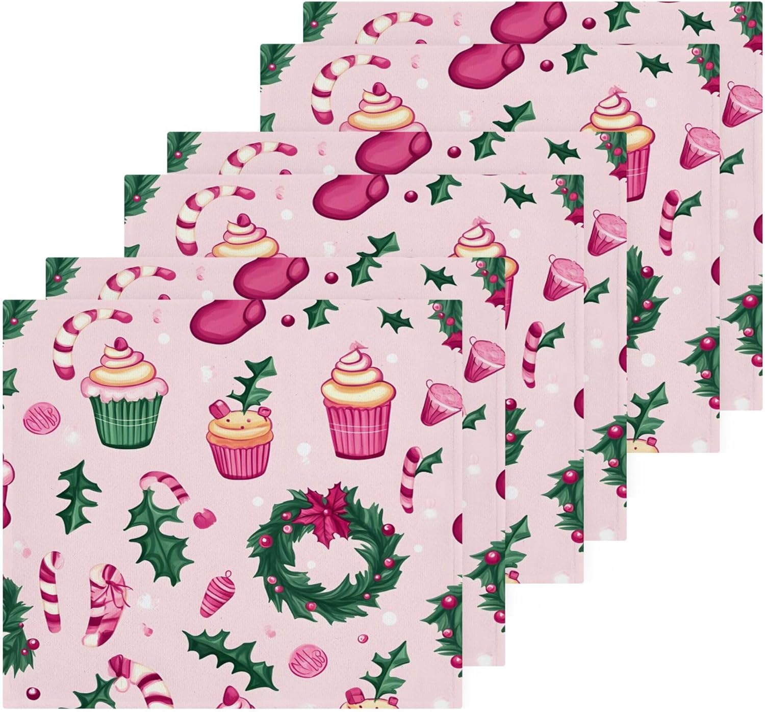 Christmas Wreath Washcloth Set by Xigua