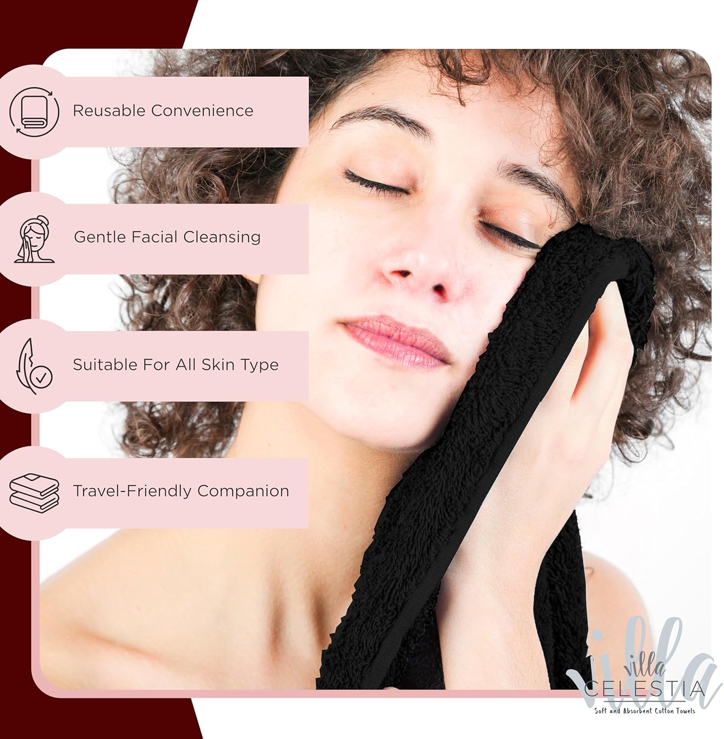 Villa Celestia Luxury Reusable 4-Piece Makeup Remover Set for Face