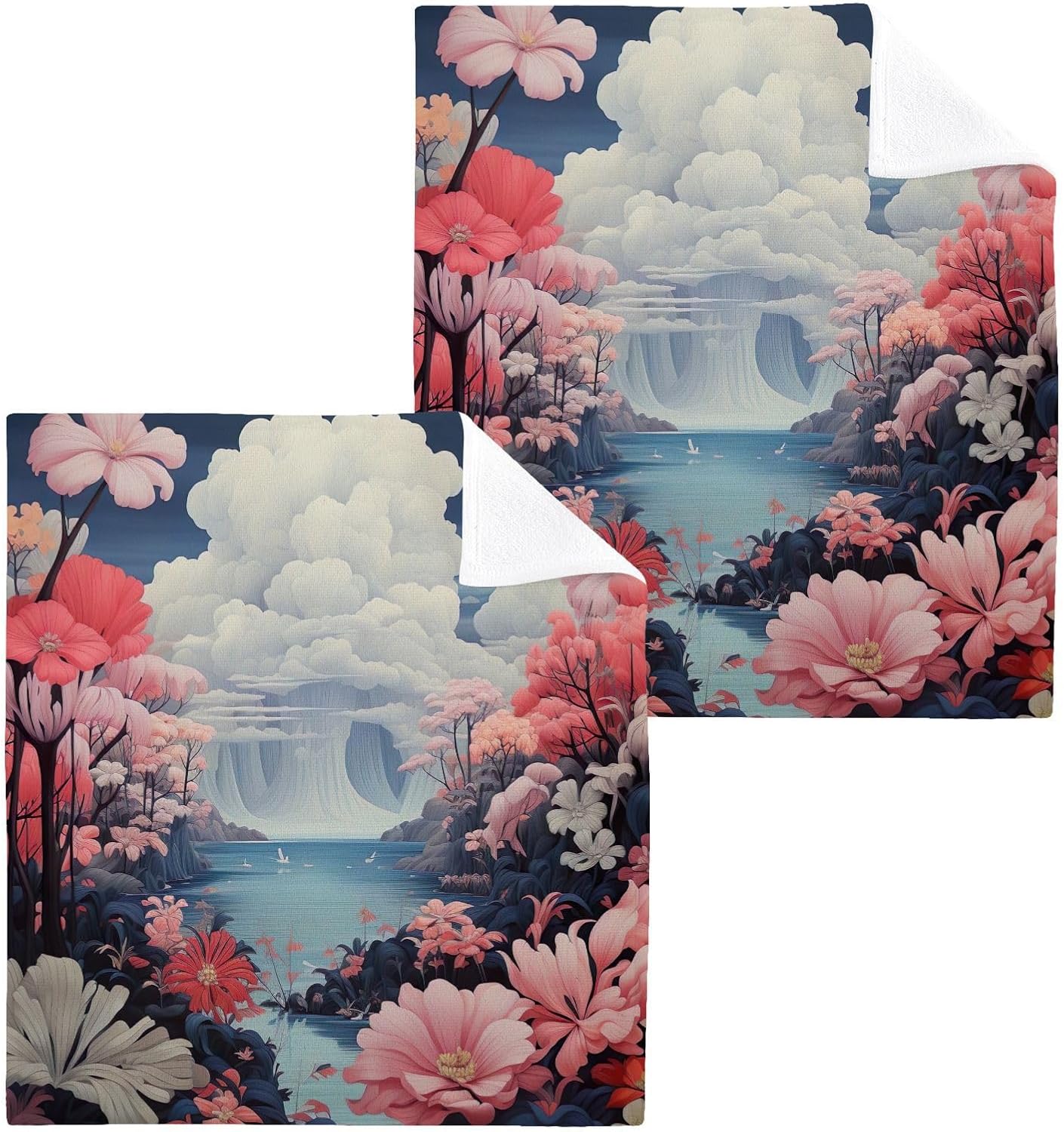 Beautiful Flower Washcloth Set
