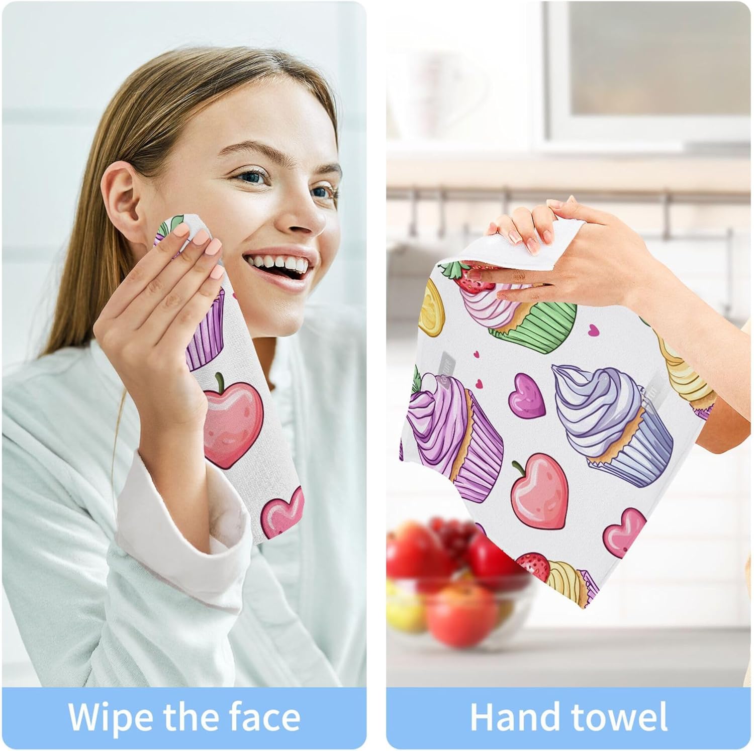 Xi gnr8 Cute Cupcakes Washcloth Set